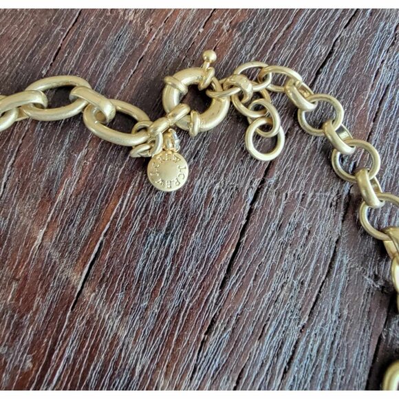 Stunning Crystal Rhinestone & Gold Medallions Necklace | J. Crew | NWOT - Picture 4 of 4